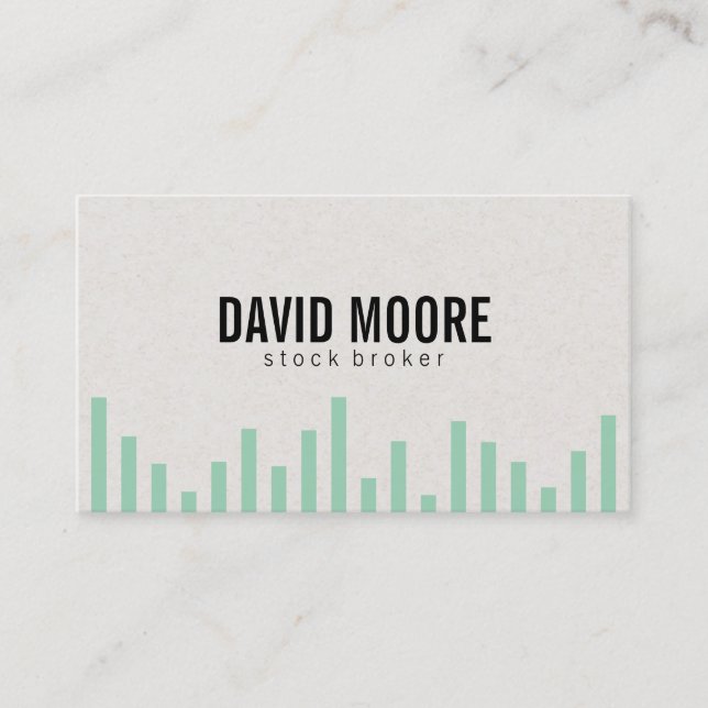 Bar Graph (green) Business Card (Front)