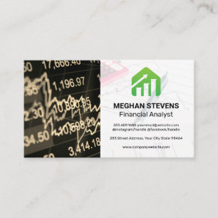 Bar Graph Stock Chart Financial Reports Appointment Card