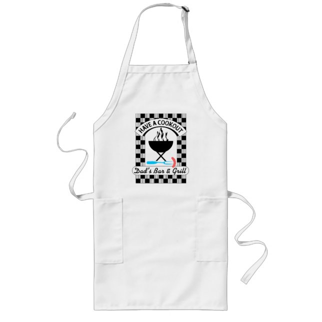 Bar & Grill Apron for Dad (Front)