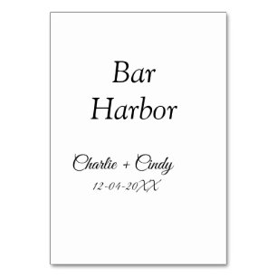 Bar Harbor bachelorette party bridesmaid wedding a Table Number