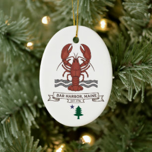 Bar Harbor, Maine Ceramic Ornament