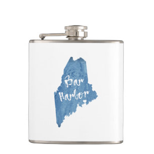 Bar Harbor, Maine Hip Flask