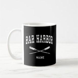 Bar Harbor Maine Nautical Crossed Oars Coffee Mug