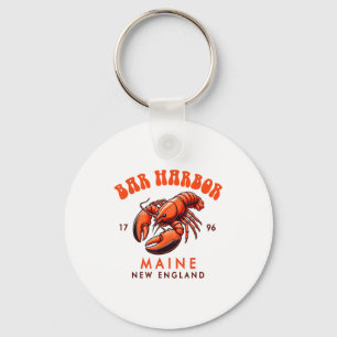 Bar Harbor Maine New England Travel Funny Bar Harb Keychain