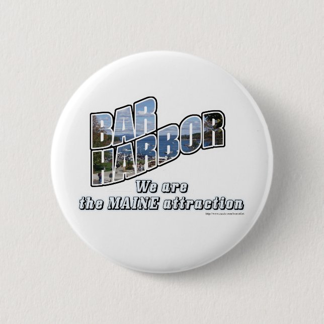 Bar Harbour 2 Inch Round Button (Front)