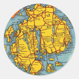 Bar Harbour - Acadia Park Classic Round Sticker