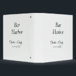 Bar Harbour bachelorette party bridesmaid wedding  Binder<br><div class="desc">Design</div>