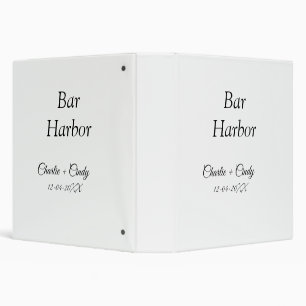 Bar Harbour bachelorette party bridesmaid wedding  Binder