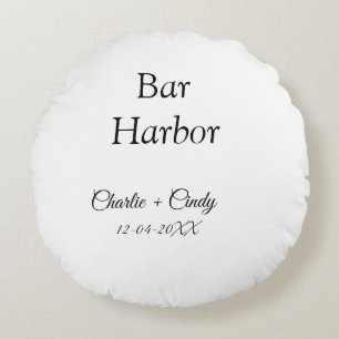 Bar Harbour bachelorette party bridesmaid wedding  Round Pillow