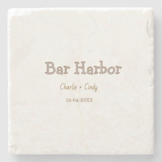 Bar Harbour bachelorette party bridesmaid wedding Stone Coaster