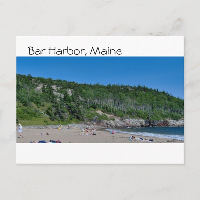Bar Harbour - Beach - 8 Postcard (Front)