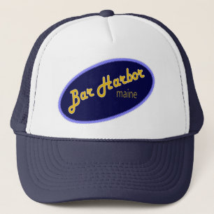 Bar Harbour Maine embroidered effect hat