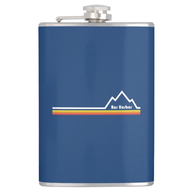 Bar Harbour, Maine Hip Flask (Front)