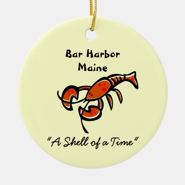 Bar Harbour Maine Homard en céramique ornement (Devant)