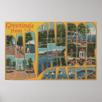 Bar Harbour, Maine - Large Letter Scenes
