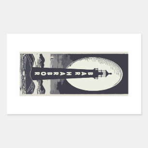 Bar Harbour Maine Lighthouse Moon Sticker