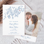 Bar Harbour Maine Map Navy Blue Photo Save The Date<br><div class="desc">Capture your love story with our elegant navy blue Penobscot Bay map-themed save the date card. Perfect for your Bar Harbour wedding, this card features a beautiful photo on the back, adding a personal touch to your announcement. With intricate coastal details and a sophisticated design, it sets the tone for...</div>