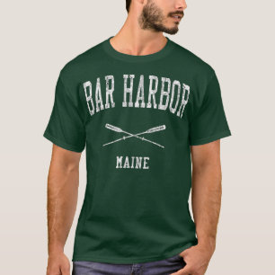 Bar Harbour Maine ME Vintage Nautical Sports Desig T-Shirt