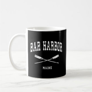 Bar Harbour Maine Nautical Crossed Oars Coffee Mug