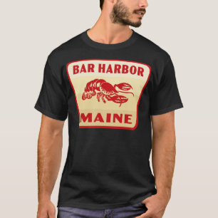 Bar Harbour Maine Retro  Badge Tan T-Shirt