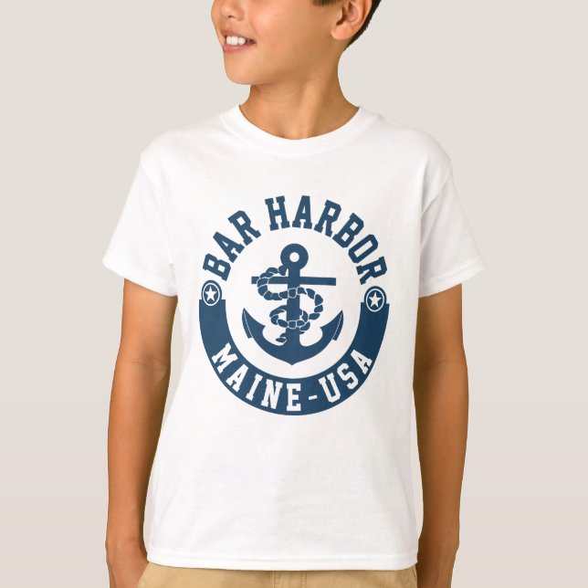 Bar Harbour Maine USA T-Shirt (Front)