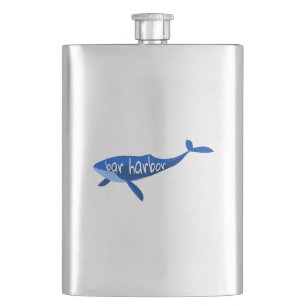 Bar Harbour Maine Whale Hip Flask