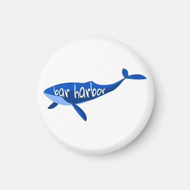 Bar Harbour Maine Whale Magnet (Front)