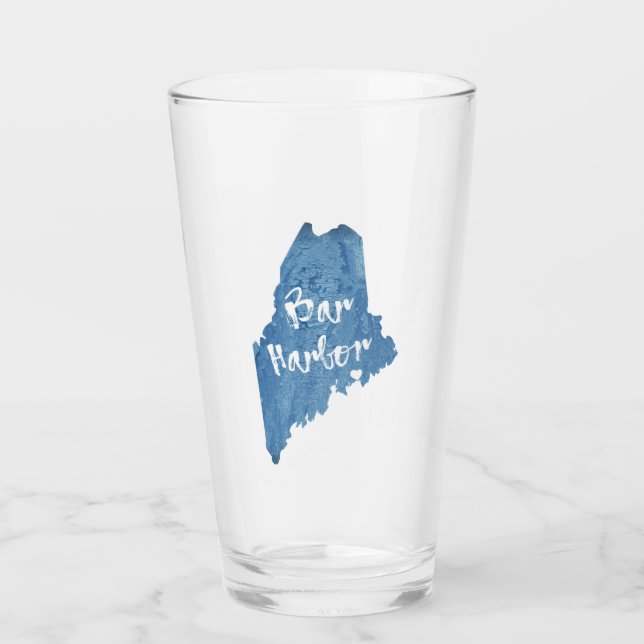 Bar Harbour Maine Wood Grain Glass (Front)