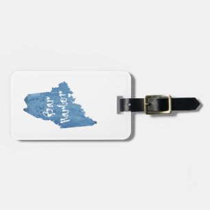 Bar Harbour Maine Wood Grain Luggage Tag
