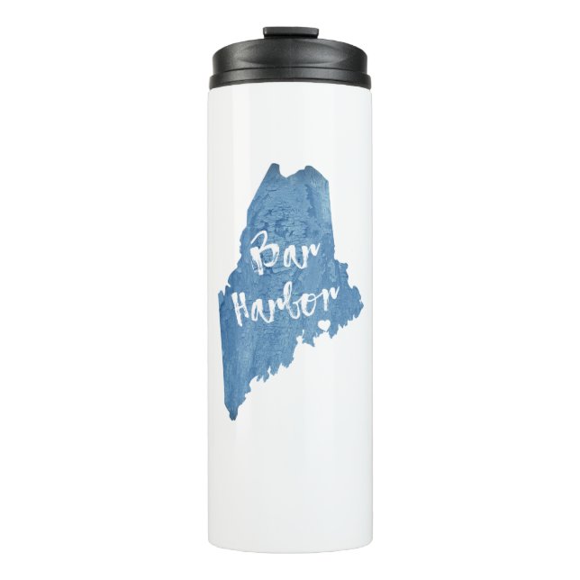 Bar Harbour Maine Wood Grain Thermal Tumbler (Front)