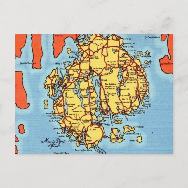 Bar Harbour - Mt Desert Island  Postcard (Front)