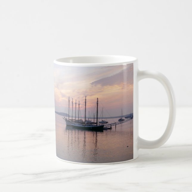 Bar Harbour Ships at Sunrise I Coffee Mug (Right)