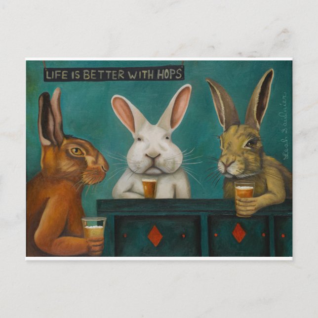 Bar Hopping Postcard (Front)