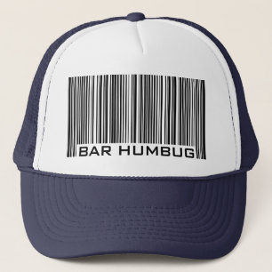 Bar Humbug (Bah Humbug) Anti-Christmas Bar Code Trucker Hat
