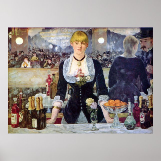Bar in the Folies-Bergere by Edouard Manet Poster (Front)