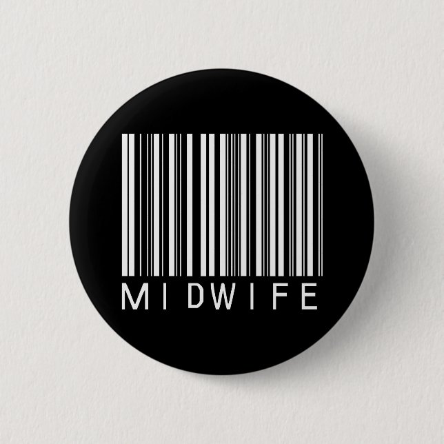 BAR MIDWIFE DARK 2 INCH ROUND BUTTON (Front)