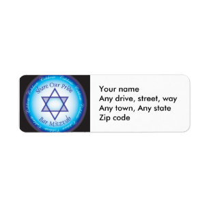 Bar Mitzvah Address return label