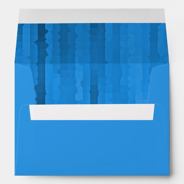 Bar Mitzvah Blue Techno Streaks Envelope (Back (Bottom))