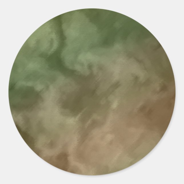 Bar Mitzvah Brown and Green Marbled Classic Round Sticker (Front)