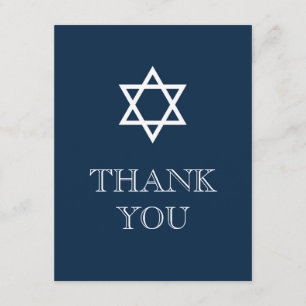 Bar Mitzvah Carte de remerciements - Garçon