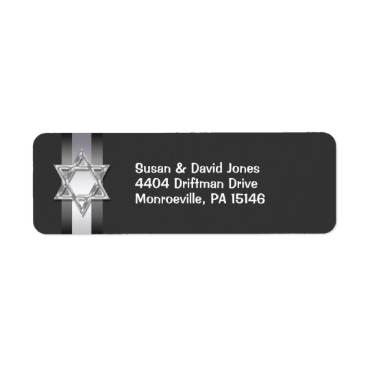 Bar mitzvah celebrations "return address" return address label