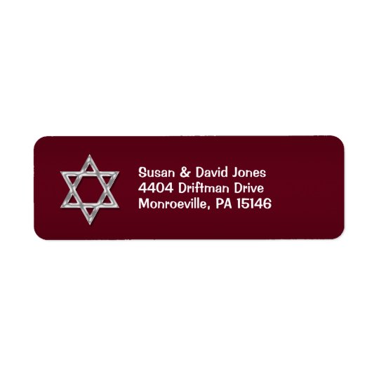 Bar mitzvah celebrations "return address" return address label