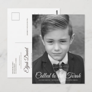 Bar Mitzvah Classic Elegant Photo Invitation