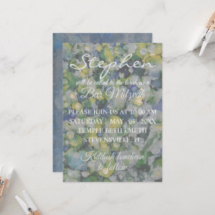 Bar Mitzvah Colorful Inks Invitation