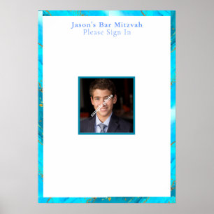 Bar Mitzvah, Custom, Photo Sign in Board