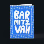 BAR MITZVAH Customizable Star of David Pattern  Card<br><div class="desc">Hand drawn text and star pattern by me for you. Add your own text to the inside of the card. For more designs and colours check my shop! Or let me know if you'd like something custom. I also have matching wrapping paper and of course both Bar and Bat Mitzvah...</div>