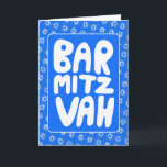 BAR MITZVAH Customizable Star of David Pattern  Card<br><div class="desc">Hand drawn text and star pattern by me for you. Add your own text to the inside of the card. For more designs and colours check my shop! Or let me know if you'd like something custom. I also have matching wrapping paper and of course both Bar and Bat Mitzvah...</div>