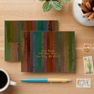 Bar Mitzvah Earth Tones Techno Streaks Envelope