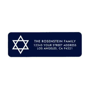 Bar Mitzvah et Bat mitzvah Blue Address