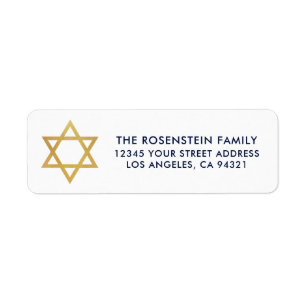 Bar Mitzvah et Bat mitzvah Blue Gold Adresse